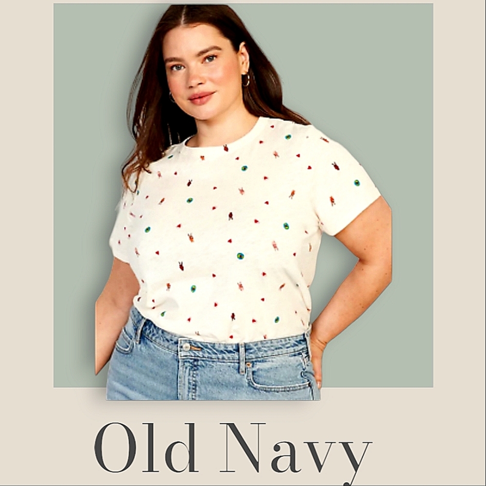 🌸old navy EveryWear Printed Slub-Knit T-Shirt